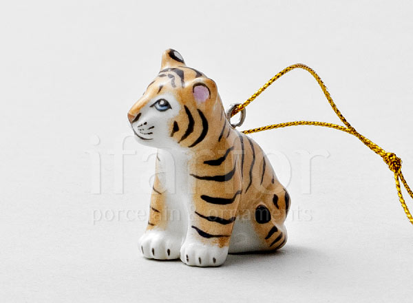 Елочная игрушка Тигренок сидящий