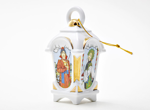 Елочная игрушка Фонарик классический Царевна-лягушка