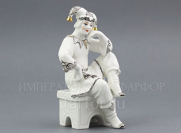 Скульптура Скоморох задумчивый Скоморох задумчивый с графическим рисунком