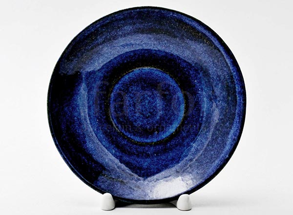 Блюдце чайное Тыквенный рельеф синий