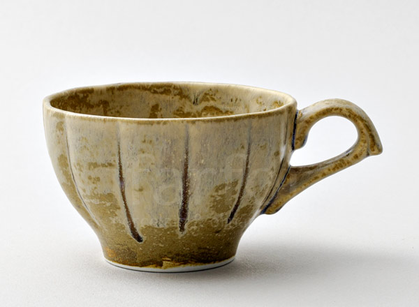 Cup tea Pumpkin relief beige 