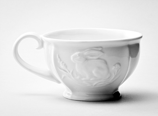 Чашка чайная Рельеф Охотничий Белый