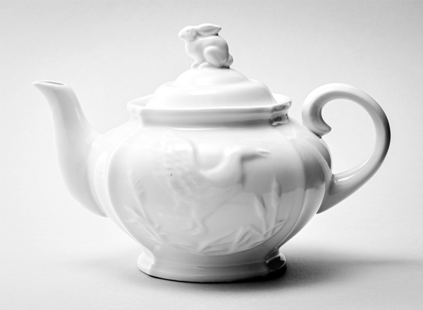 Чайник заварочный Рельеф Охотничий Белый