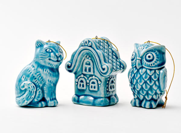 Christmas tree toy Turquoise cat