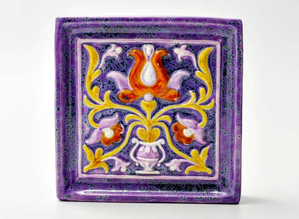 Изразец Букет 2 сиреневый