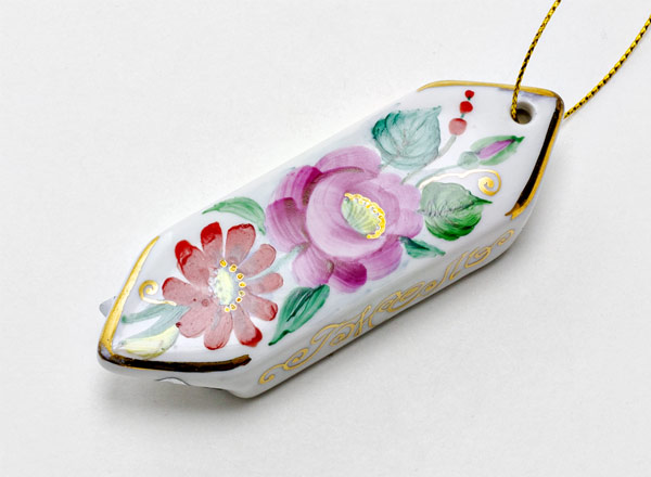 Елочная игрушка Конфета 20 Гжель краски золото