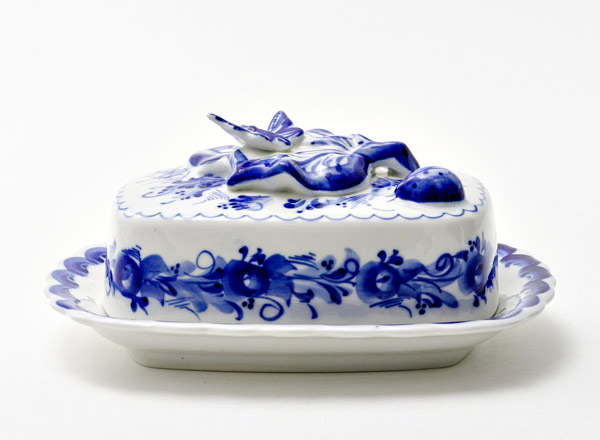 Масленка Гжель Божья коровка