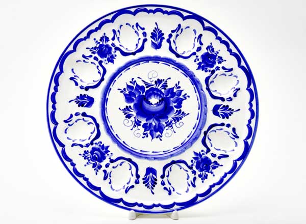 Блюдо пасхальное Гжель 1