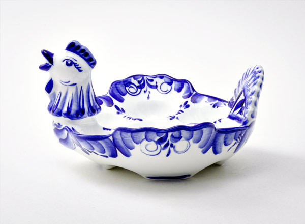 Блюдо для яиц Гжель Курочка 1