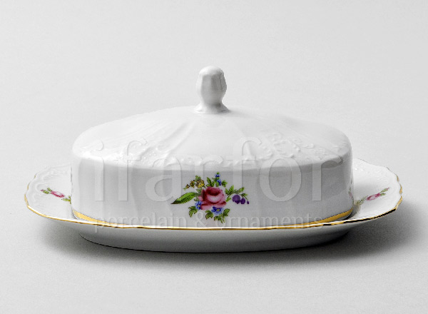 Масленка и крышка Бернадотт Мейсенский букет Бернадотт