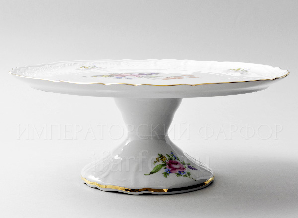 Блюдо для торта Бернадотт Мейсенский букет Бернадотт