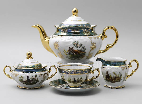 Tea Set Hunting Green 6/17 Frederick Carlsbad