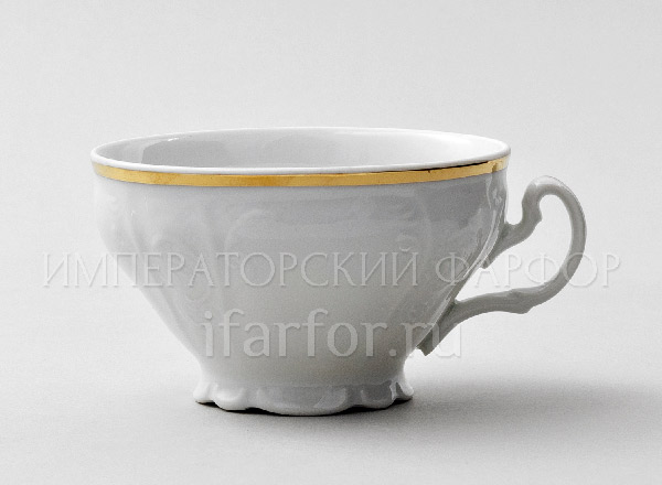 Чашка чайная Бернадотт Белый узор Бернадотт