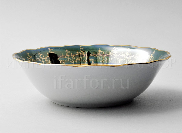 Салатник Охота Зеленая STERNE PORCELAN