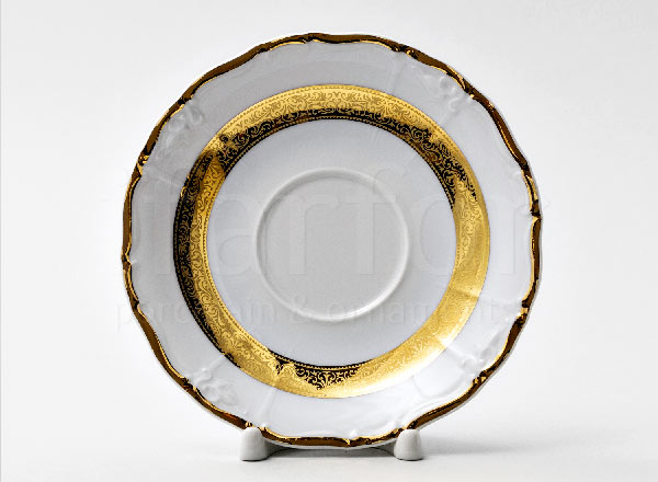 Блюдце Золотая лента Мария Луиза