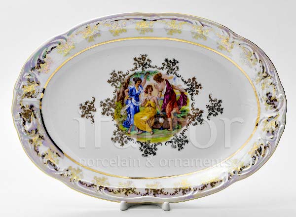 Блюдо овальное Мадонна Перламутр Фредерика Carlsbad