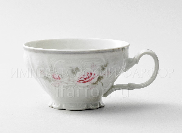 Чашка без блюдца Бернадотт Серая роза платина Бернадотт
