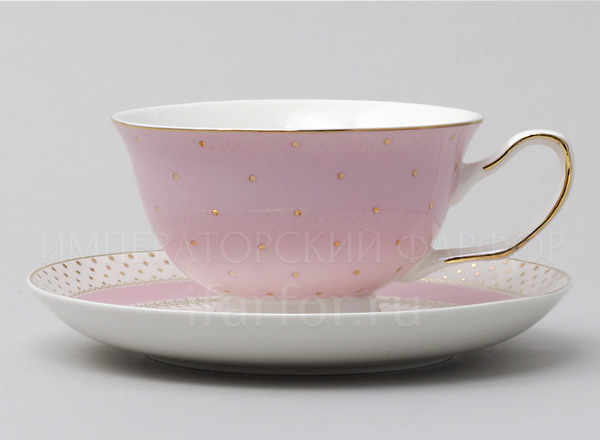 Cup and saucer tea Pink peas Royal Classics