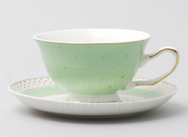 Cup and saucer tea Green peas Royal Classics