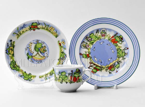 Set in a case for children in a gift box Frog THUN