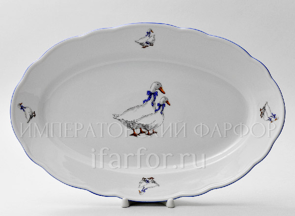 Блюдо овальное Гуси DUBI