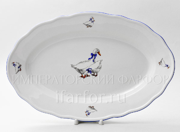Блюдо овальное Гуси DUBI