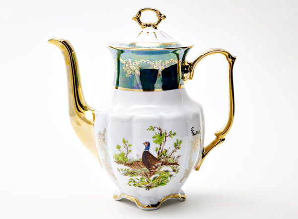 Кофейник Охота зеленая. Фазан Мария-Тереза