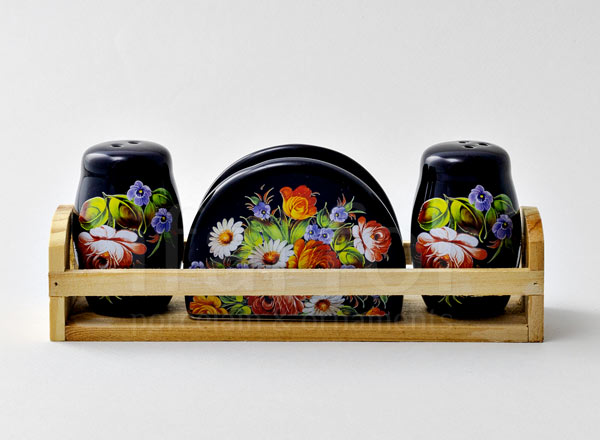 Набор для специй 3 предметный Хохлома Royal Classics