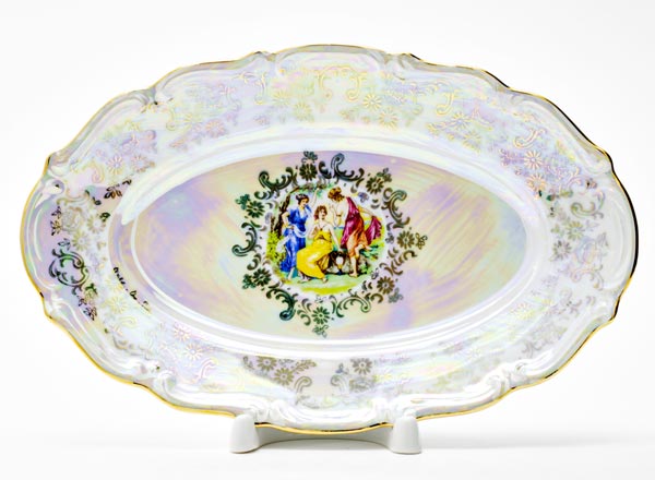 Блюдо овальное Мадонна Перламутр Мария-Тереза Овальное