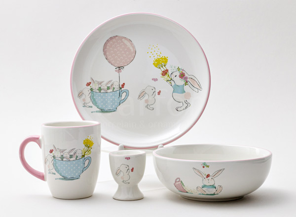 Комплект детский четырёхпредметный Забавные кролики Repast