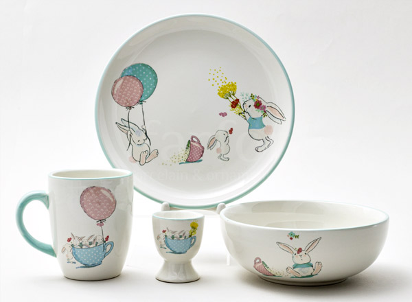 Комплект детский четырёхпредметный Забавные кролики Repast