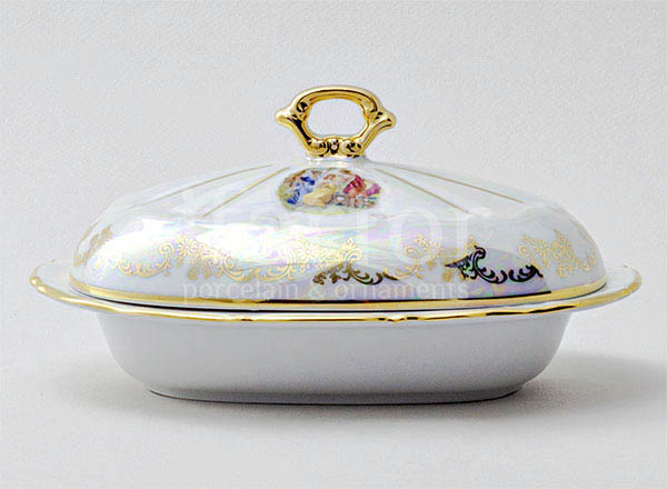 Масленка и крышка Мадонна Перламутр Мария-Тереза