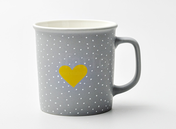 Кружка Серая с сердечком Royal Classics