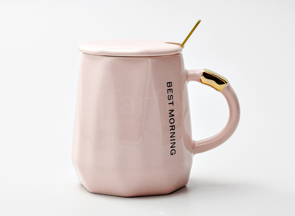 Кружка с крышкой и ложкой второй сорт Best morning Royal Classics