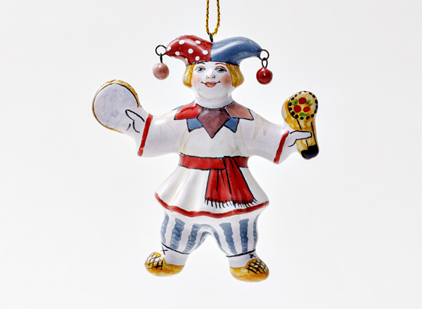 Елочная игрушка Скоморох с бубном Скоморох с бубном 3