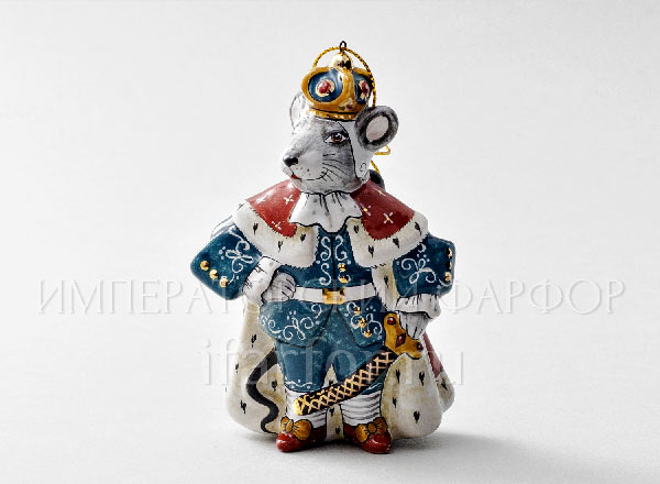 Елочная игрушка Мышиный король Мышиный король в зеленом камзоле