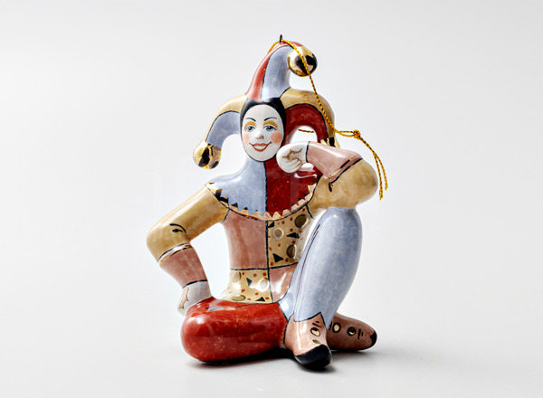 Елочная игрушка Скоморох-шут