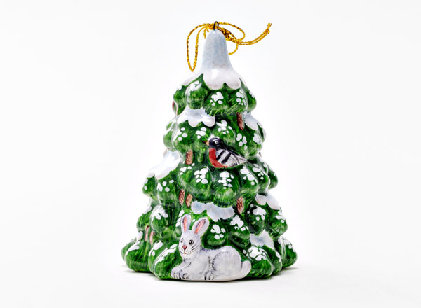 Елочная игрушка Серебряное копытце. Заснеженная елка