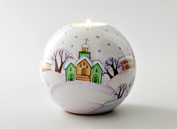 Подсвечник Зимний день Круглый