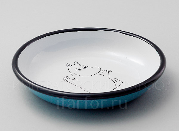 Тарелка  Retro Муми-Тролль (голубая)