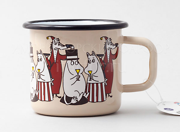 Кружка Friends Муми-мама, Муми-папа, Филифьонка (красная)