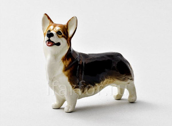 Скульптура Вельш-корги коричневая