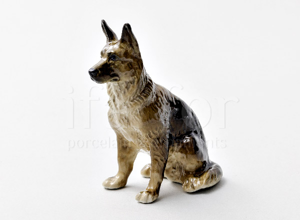 Скульптура Немецкая малая овчарка серая