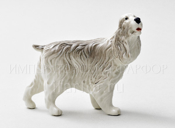 Скульптура Русский спаниель серый