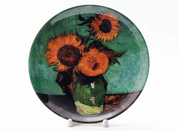 Decorative plate Vincent van Gogh Three Sanflower in a vase