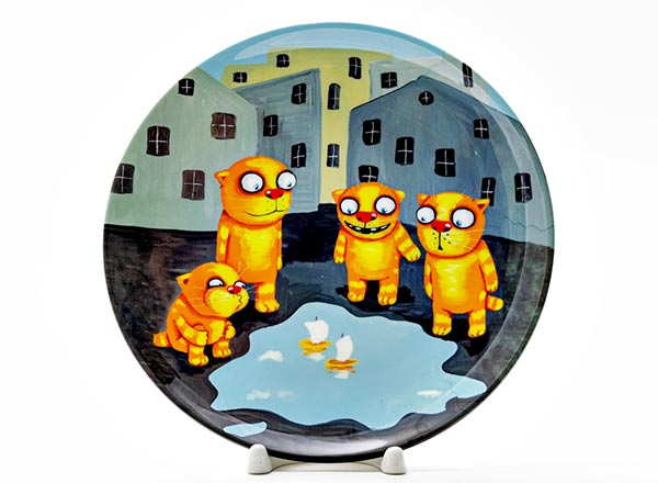 Decorative plate Kudelin Alexey Vladimirovich (Vasya Lozhkin) Navigation has begun