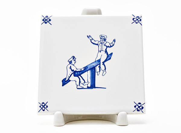 Изразец Голландский. Детские игры. Качели