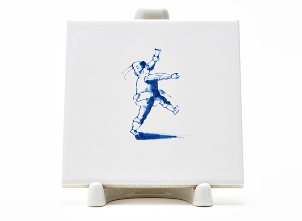 Изразец Голландский. Шагающий человек