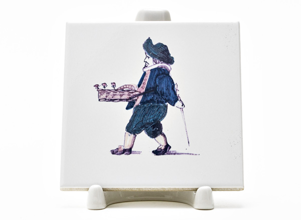 Изразец Голландский. Торговец цветами