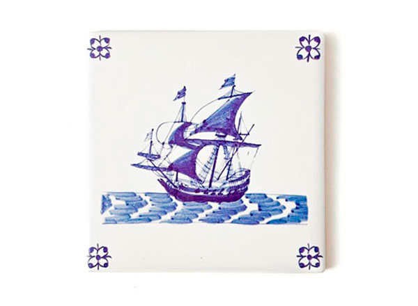 Изразец Голландский. Фрегат 3